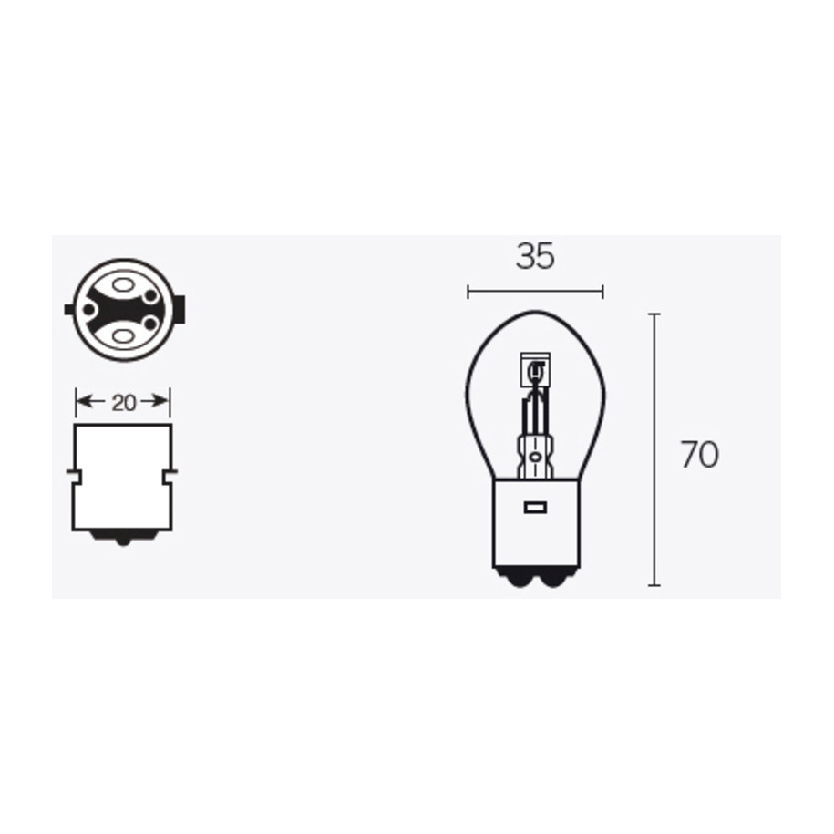 Ampoule TECNIUM B35 12V 35/35W - x10