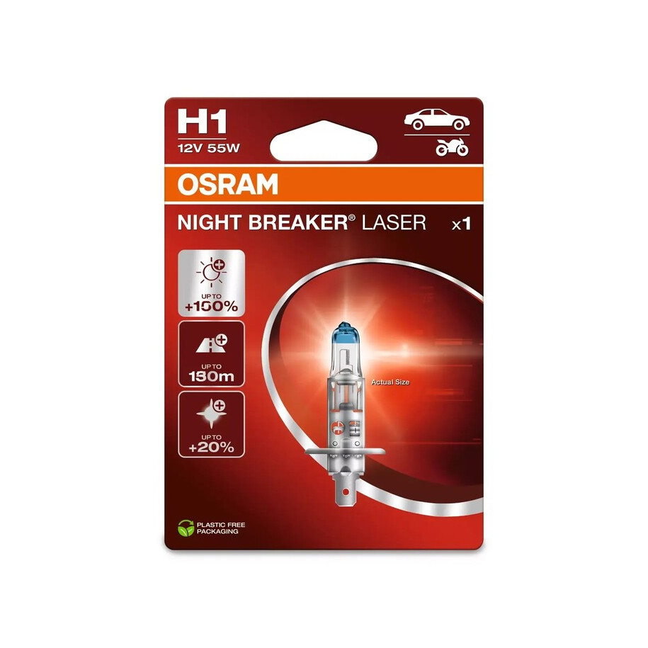 Ampoule OSRAM Night Breaker Laser H1 12V/55W - X1
