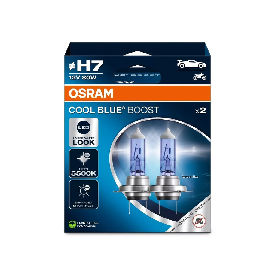 Ampoule OSRAM Cool Blue Boost H7 12V/80W - X2