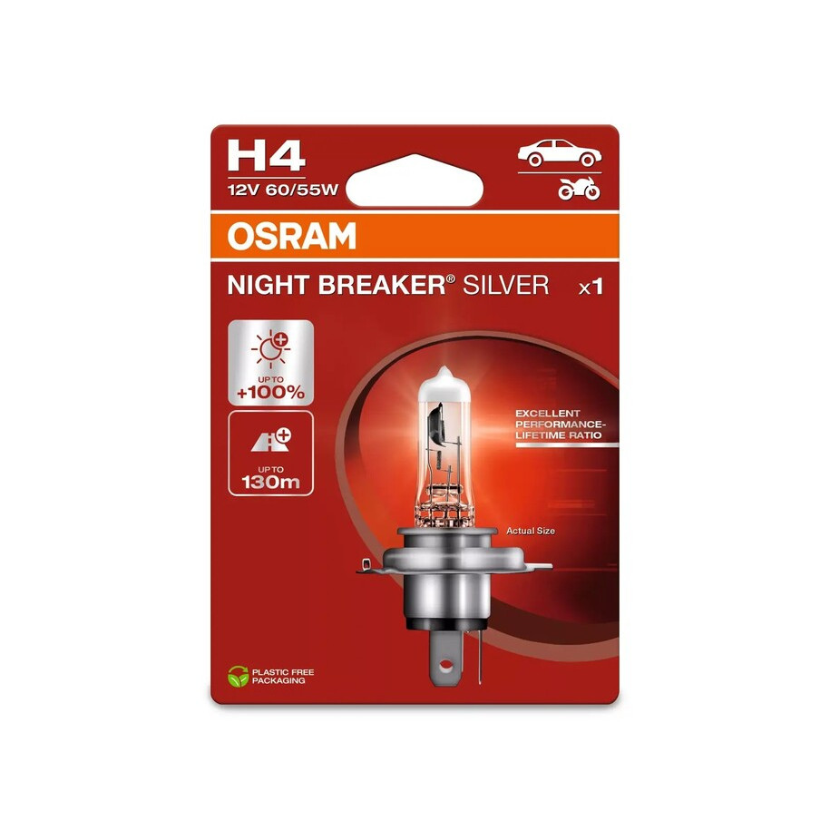 Ampoule OSRAM Night Breaker Silver H4 12V/60/55 - X1