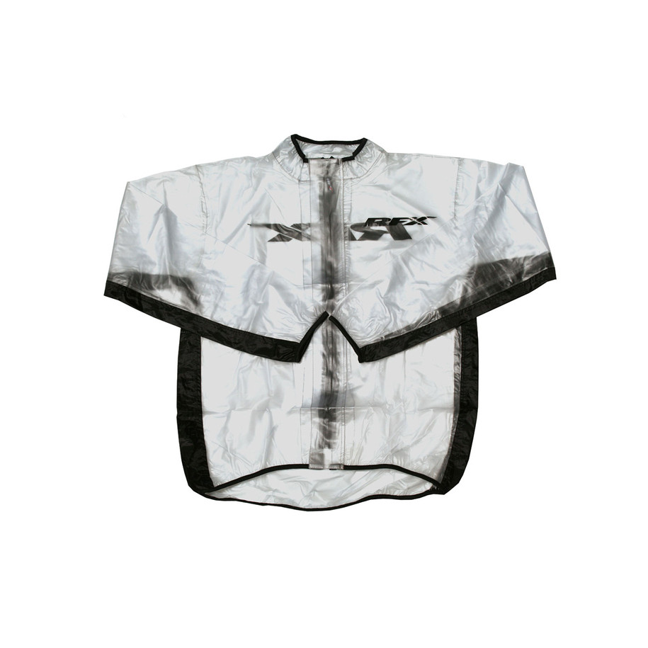 Veste de pluie RFX sport (Transparent/Noir) - taille enfant S (6-8)