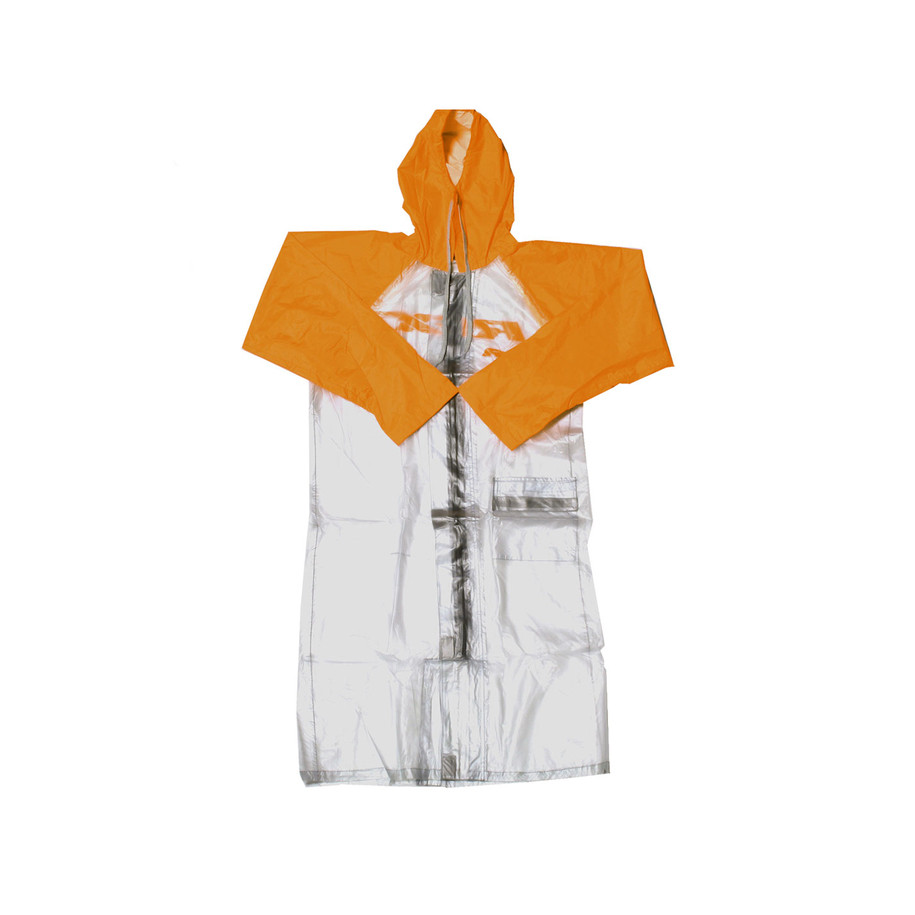 Imperméable long RFX Race (Transparent/ Orange) - taille M