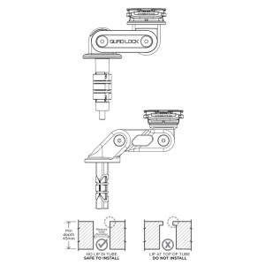 Support de montage QUAD LOCK Pro colonne de direction