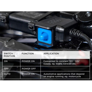 Câble d'alimentation QUAD LOCK adaptateur intelligent 12V vers USB waterproof