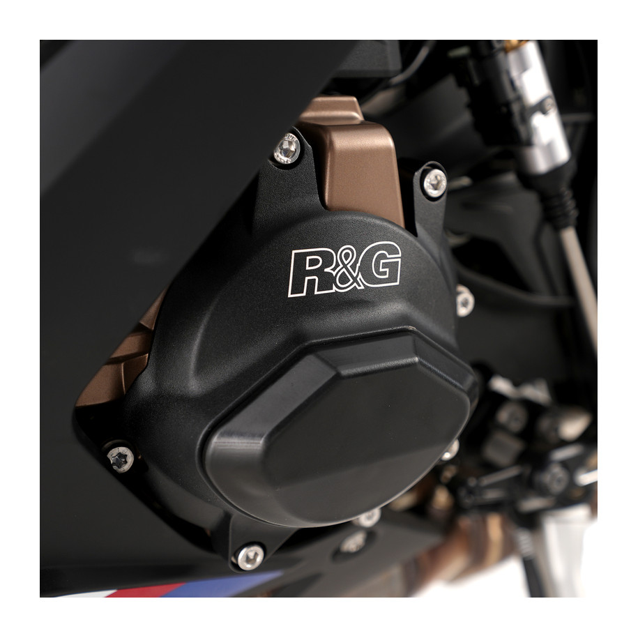 Kit de couvre-carter moteur (alternateur/pompe à eau/embrayage)  R&G RACING PRO noir