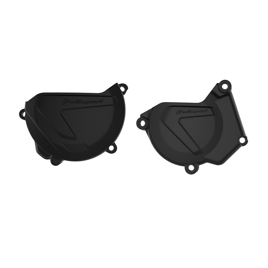 Protections de carters d'embrayage et d'allumage POLISPORT noir - Yamaha YZ250
