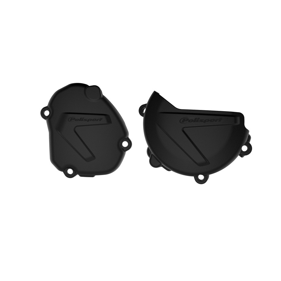 Protections de carters d'embrayage et d'allumage POLISPORT noir - Yamaha YZ125