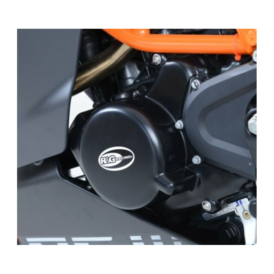 Couvre-carter gauche noir R&G RACING KTM RC125/200