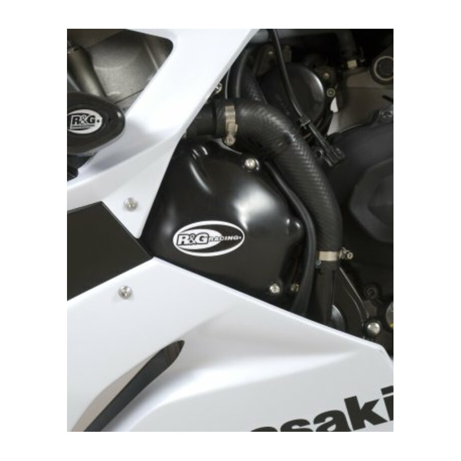 Couvre-carter gauche (alternateur) R&G RACING noir Kawasaki ZX-6R