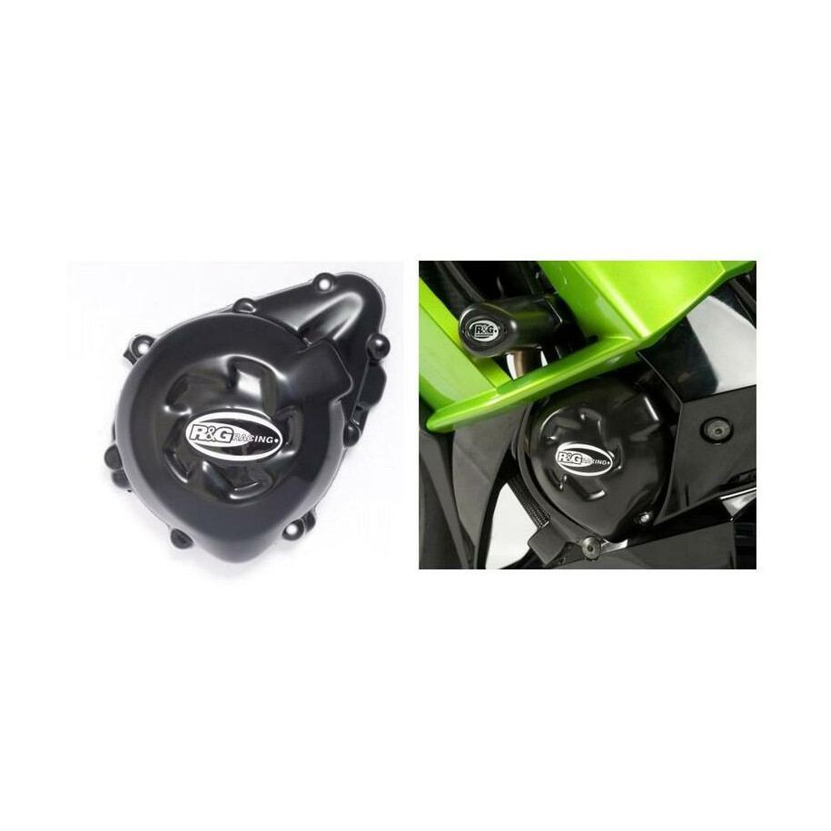 Couvre-carter gauche R&G RACING noir Kawasaki Z1000/SX