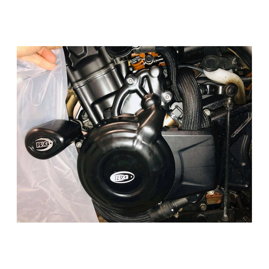 Couvre-carter gauche R&G RACING noir Honda CBR400/500