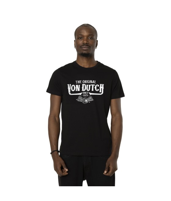 Tee Shirt Noir Regular Col rond Von Dutch