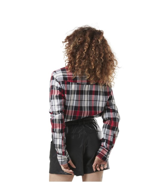 VON DUTCH Chemise femme ML A carreaux tissés
