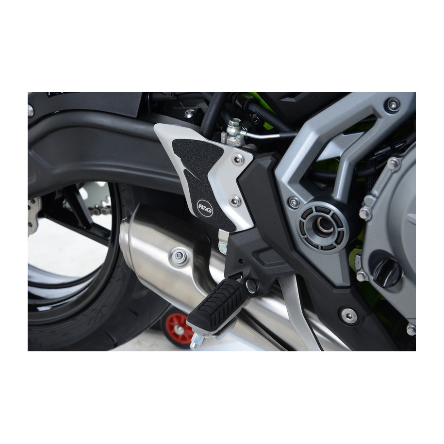 Adhésif anti-frottement R&G RACING platine talon noir (2 pièces) Kawasaki Z650