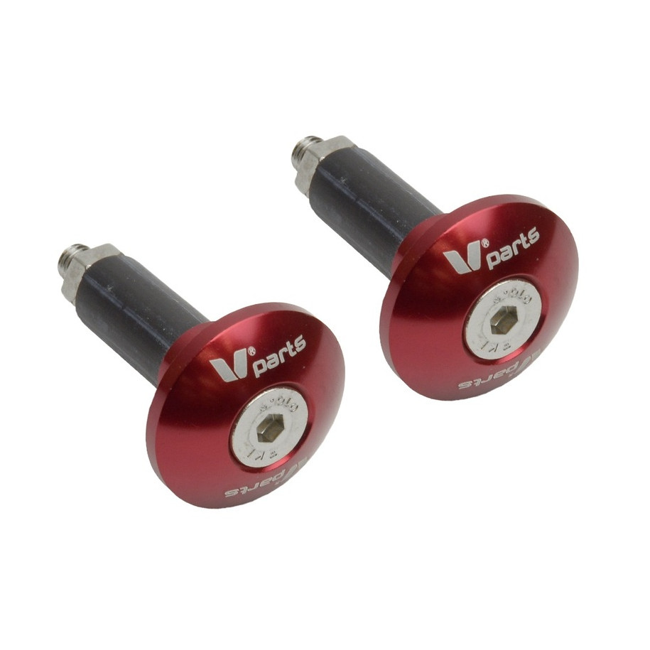 Embout de guidon V PARTS Ø12-18mm rouge