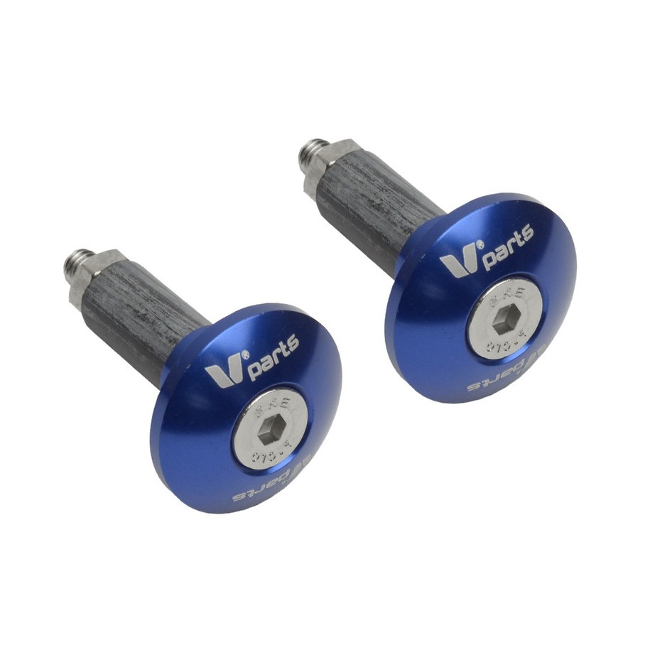 Embout de guidon V PARTS Ø12-18mm bleu