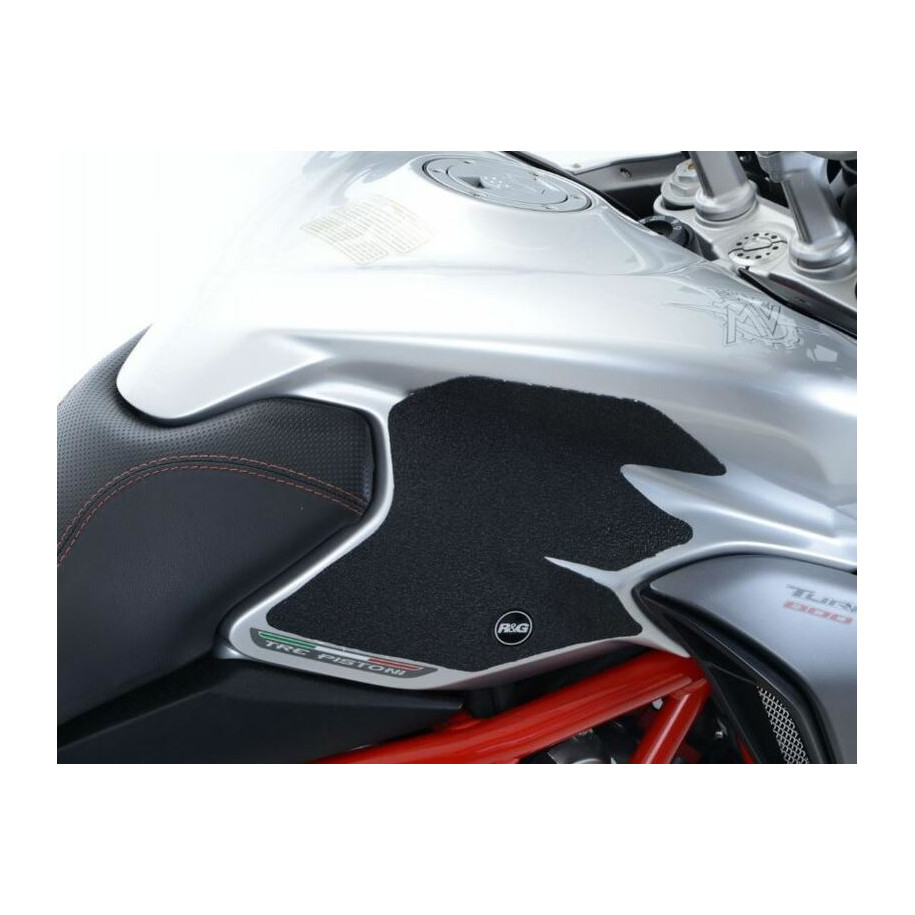 Kit grip de réservoir R&G RACING 2 pièces noir MV Agusta 800 Turismo Veloce