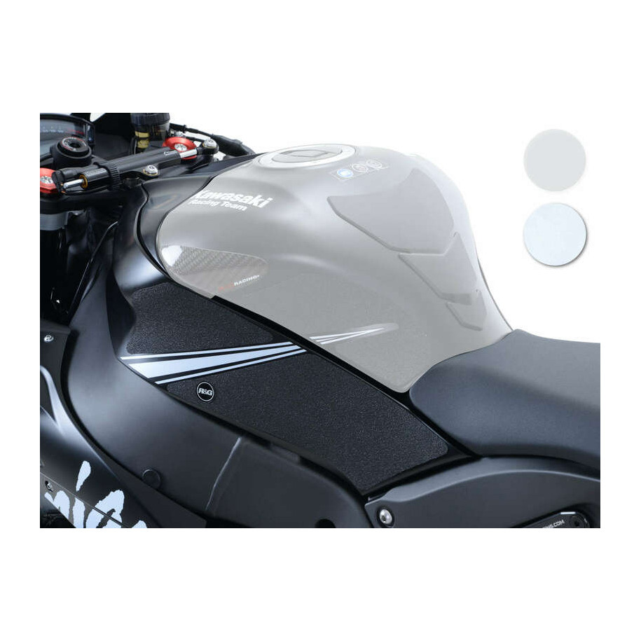 Kit grip de réservoir R&G RACING translucide (4 pièces) Kawasaki ZX10R
