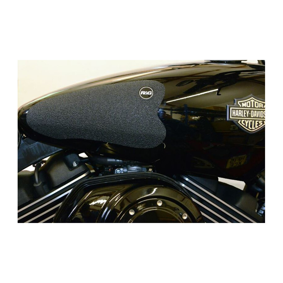 Kit grip de réservoir R&G RACING 2 pièces noir Harley Davidson Street 500