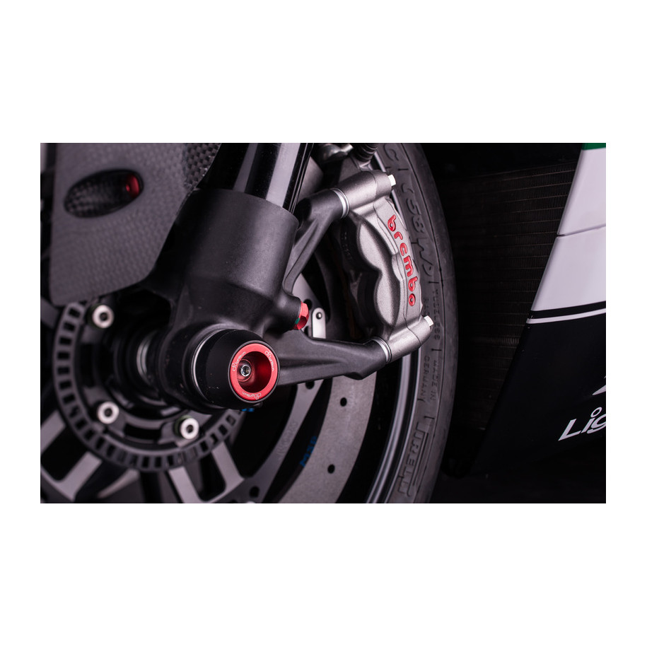 Protection de fourche et bras oscillant (axe de roue) LIGHTECH rouge
