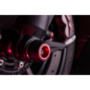 Protection de fourche et bras oscillant (axe de roue) LIGHTECH rouge