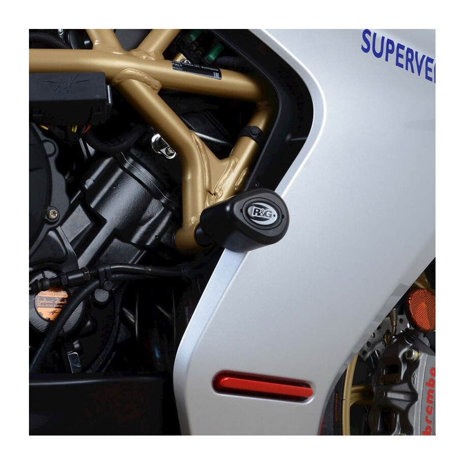 Tampons de protection R&G RACING Aero - noir MV Agusta Superveloce 800