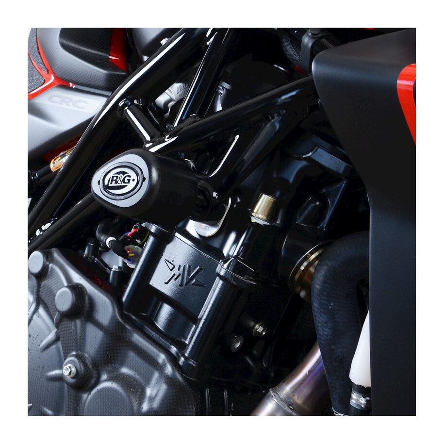 Tampons de protection R&G RACING Aero - noir MV Agusta Brutale 1000 RR