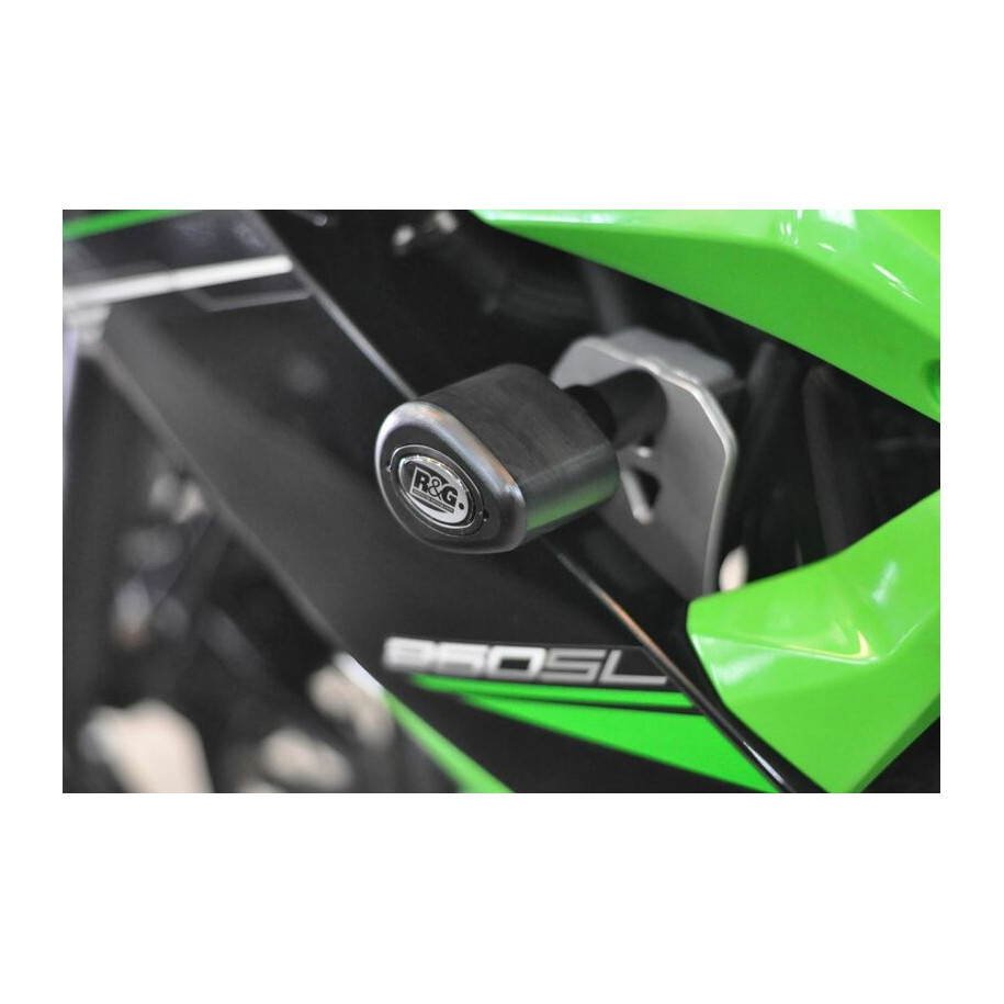 Tampons de protection R&G RACING Aero noir Kawasaki Ninja 250SL
