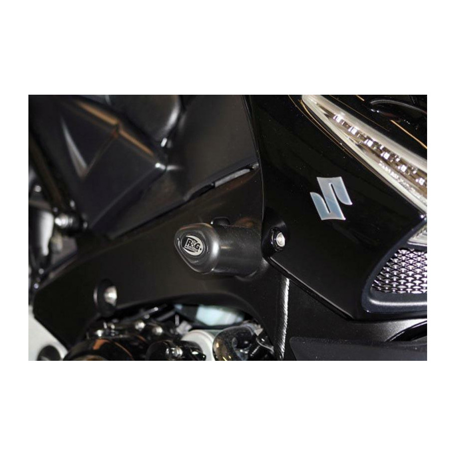 Tampons de protection R&G RACING Aero noir Suzuki GSX1340 B-King