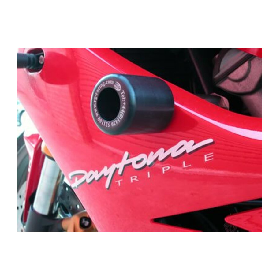 Tampons de protection R&G RACING Classic Style blanc Triumph 675 Daytona