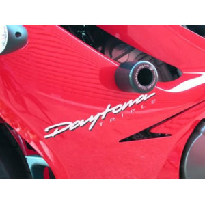 Tampons de protection R&G RACING Classic Style blanc Triumph 675 Daytona