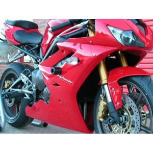 Tampons de protection R&G RACING Classic Style blanc Triumph 675 Daytona