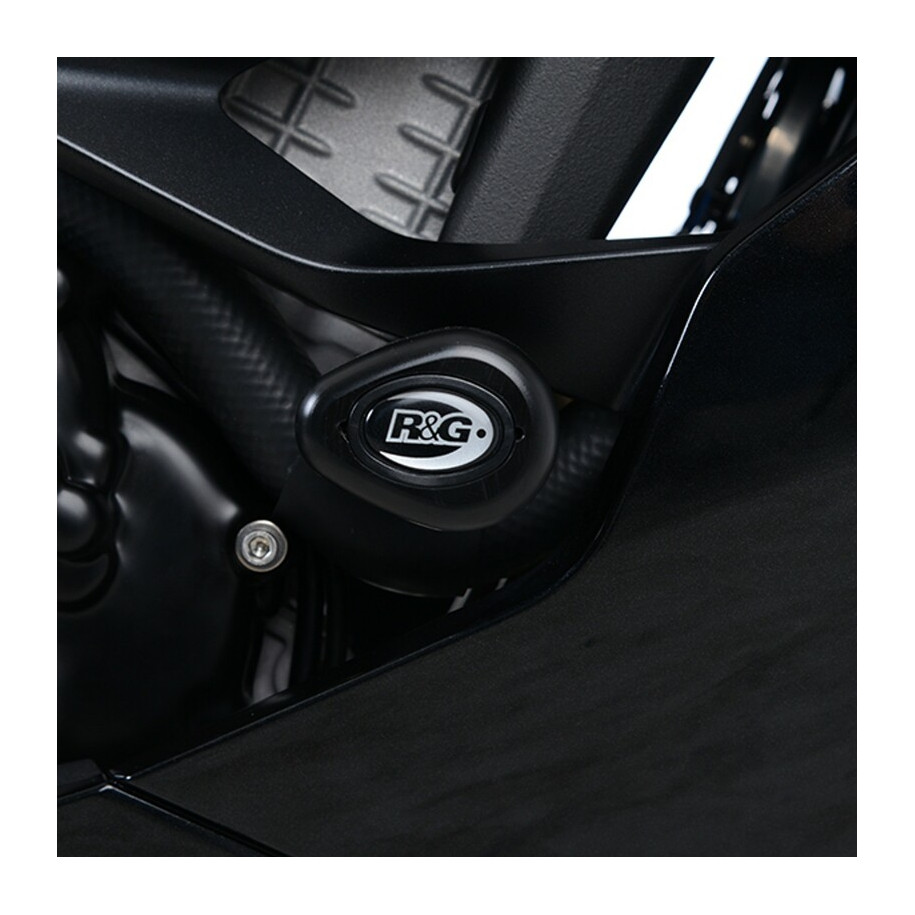Tampons de protection R&G RACING Aero noir Kawasaki Ninja ZX-6 R ABS