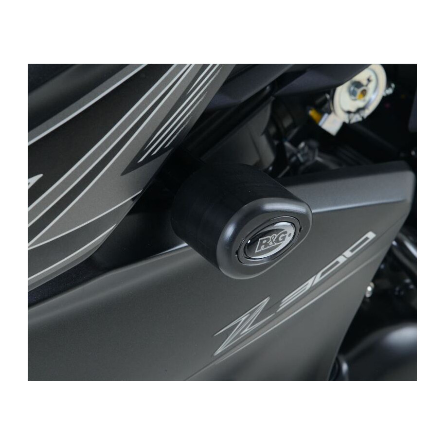 Tampons de protection R&G RACING Aero noir Kawasaki Z300