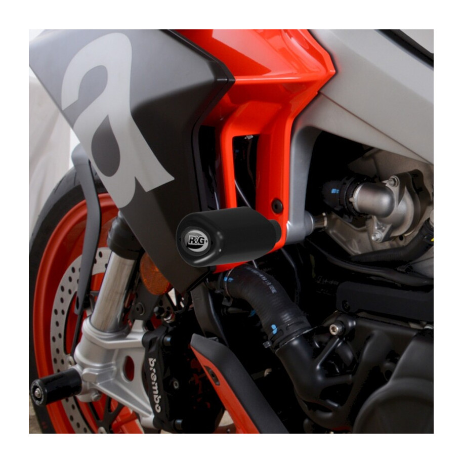 Tampons de protection R&G RACING Aero noir - Aprilia Tuono 660