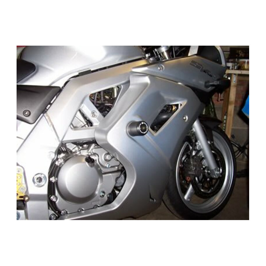 Tampons de protection R&G RACING Classic (axe de bras oscillant) noir Suzuki SV650S carénée