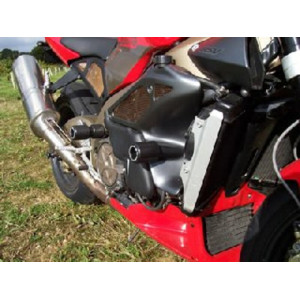 Tampons de protection R&G RACING Aero noir Aprilia Tuono 1000