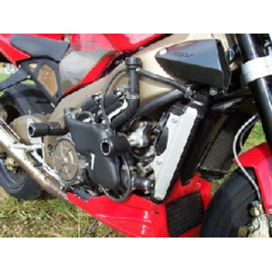 Tampons de protection R&G RACING Aero noir Aprilia Tuono 1000