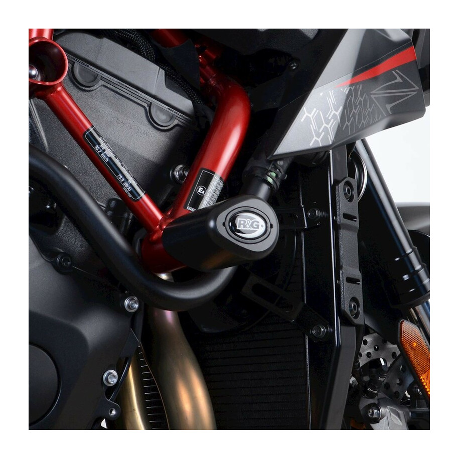 Tampons de protection R&G RACING Aero noir Kawasaki ZH2