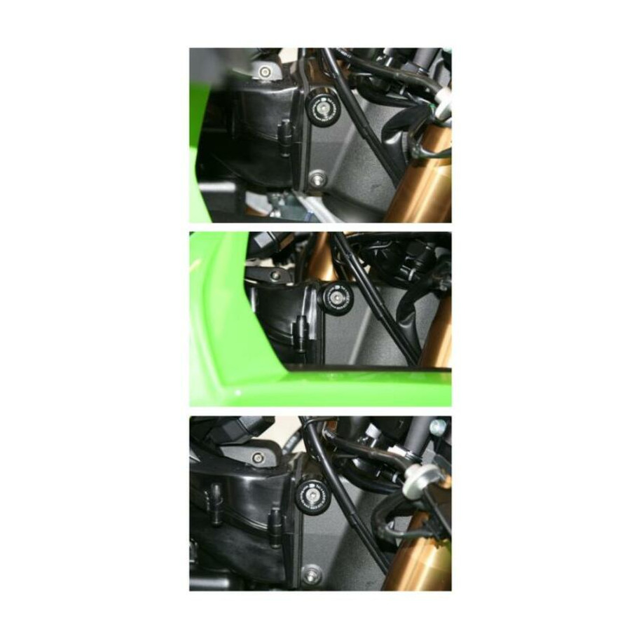 Protections de butée de direction R&G RACING noir Kawasaki ZX-6R/10R