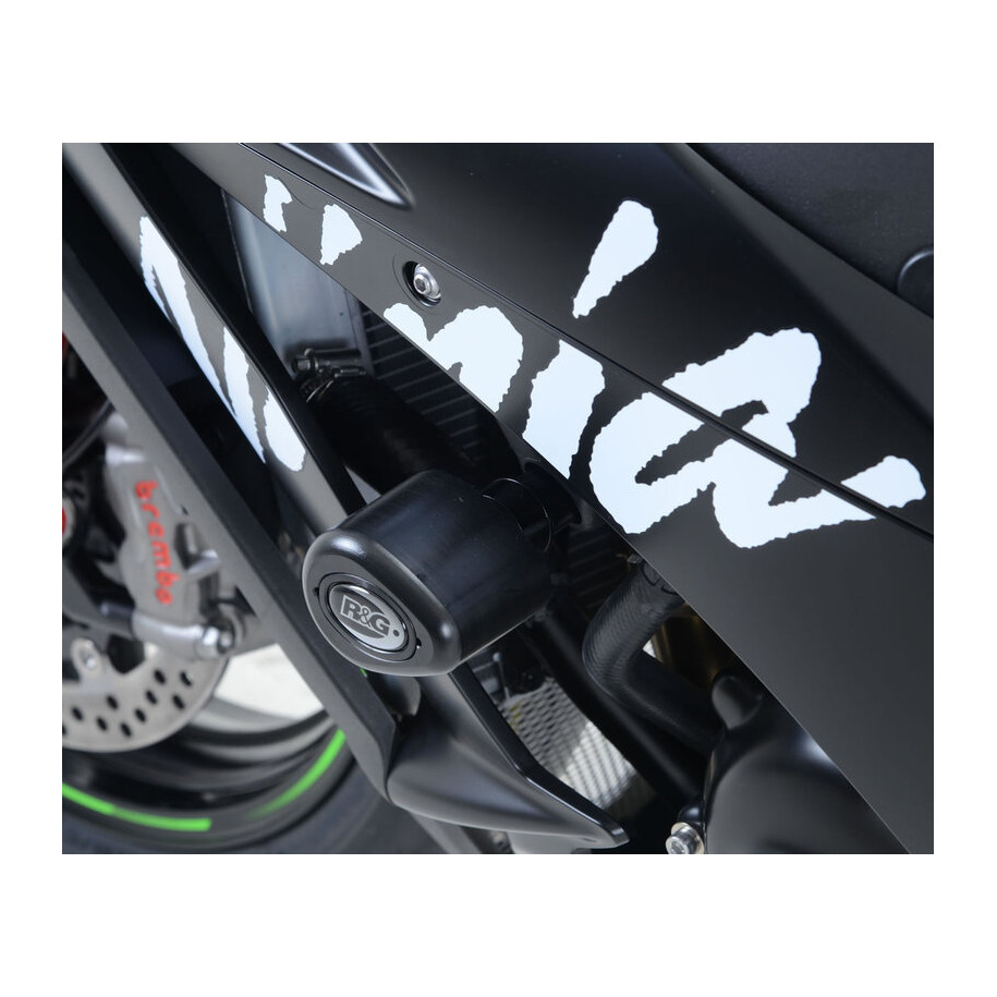 Tampons de protection R&G RACING Aero - blanc Kawasaki ZX10-R/RR