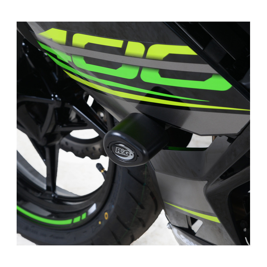 Tampons de protection R&G RACING Aero noir Kawasaki Ninja 400