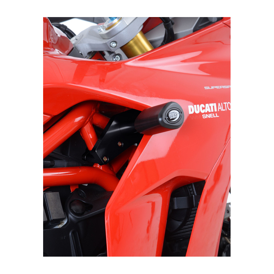Tampons de protection R&G RACING Aero noir sans percage Ducati Supersport