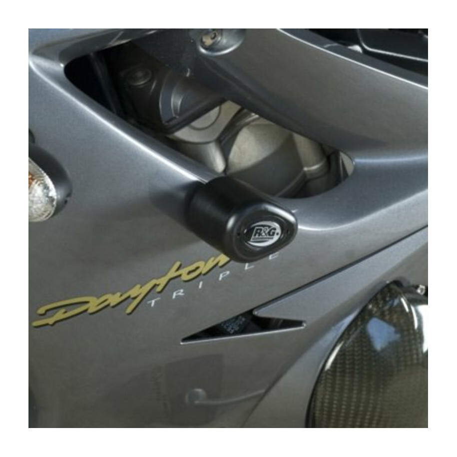 Tampons de protection R&G RACING Aero noir Triumph Daytona 675/R
