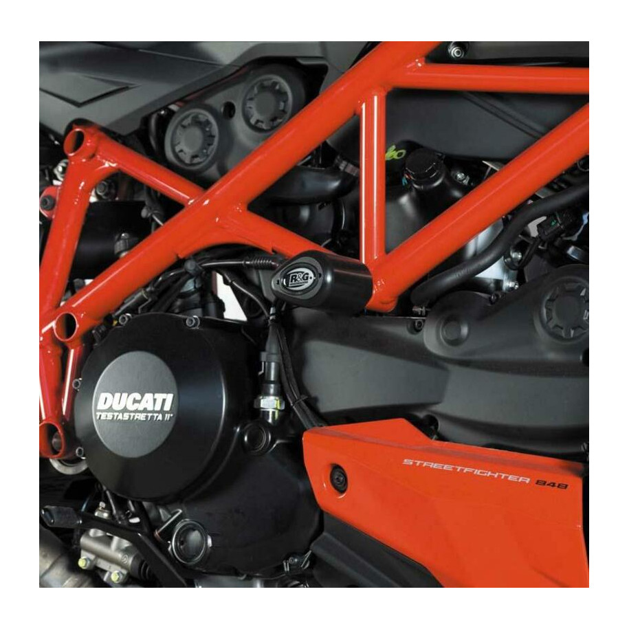 Tampons de protection R&G RACING Aero noir Ducati Streetfighter 848