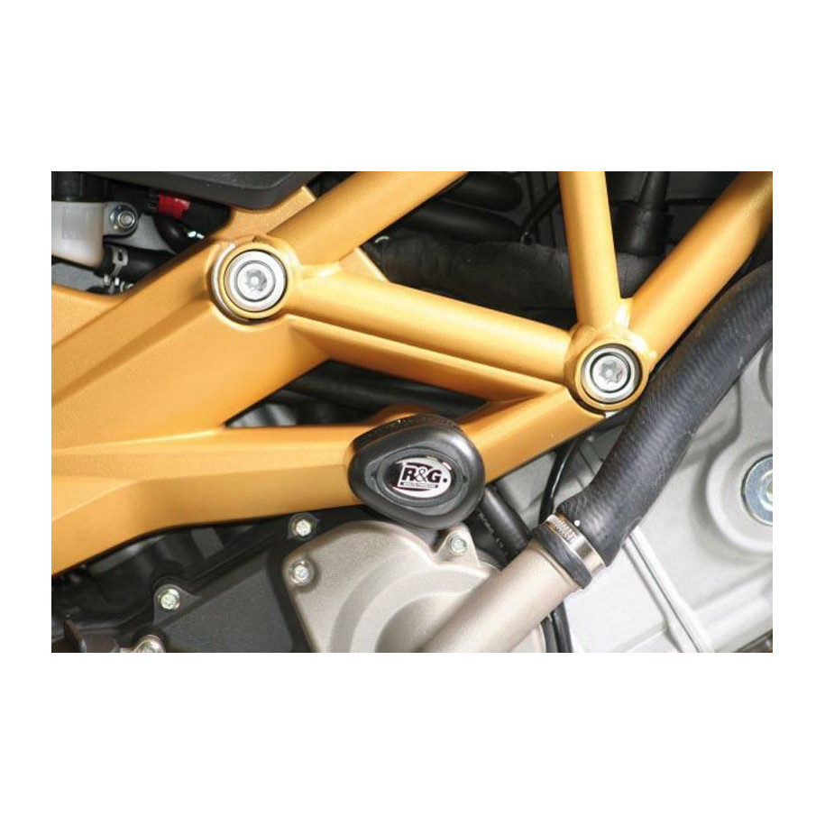Tampons de protection R&G RACING Aero noir Aprilia Dorsoduro/Shiver 750