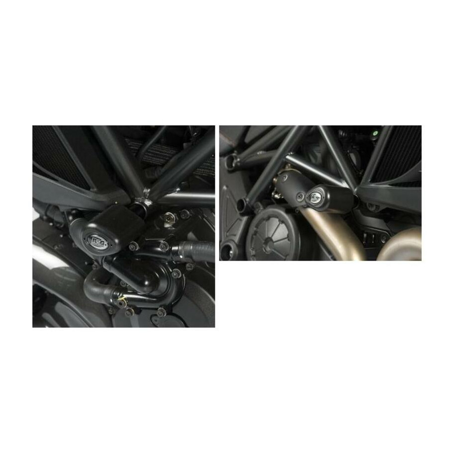Tampons de protection R&G RACING Aero noir Ducati Diavel