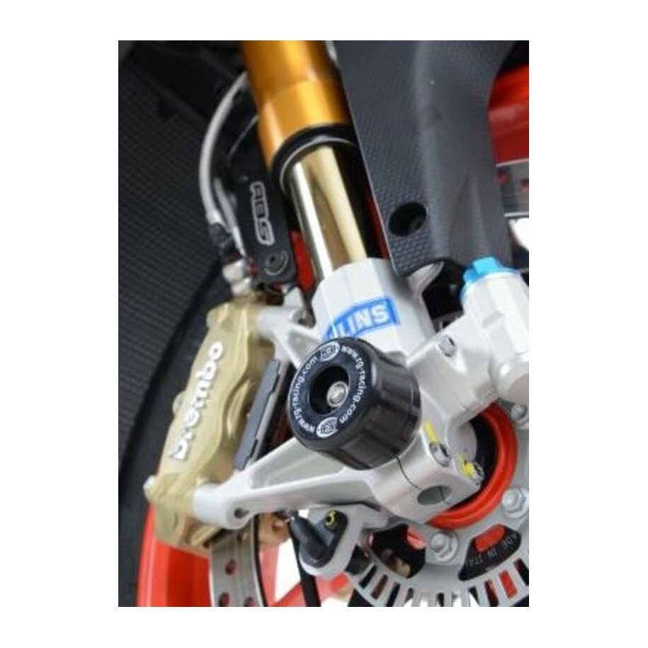 Protection de fourche R&G RACING noir Aprilia Tuono V4