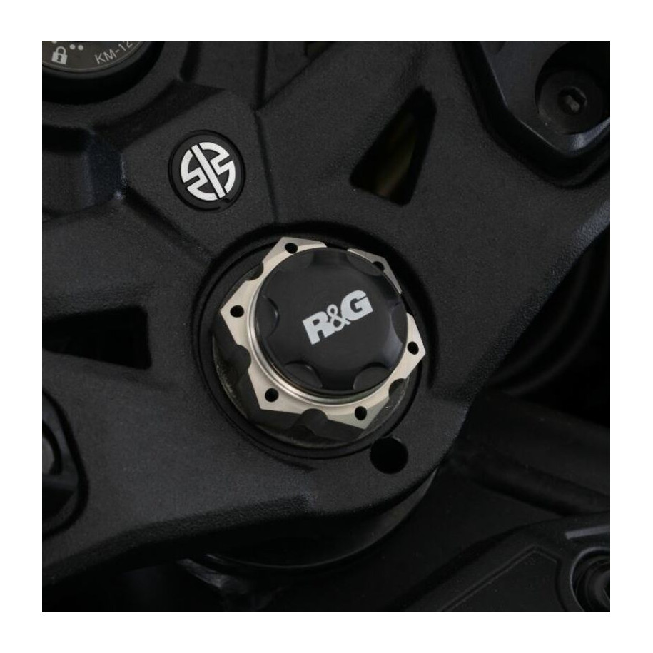 Insert ecrou de direction R&G RACING noir Kawasaki H2 SX