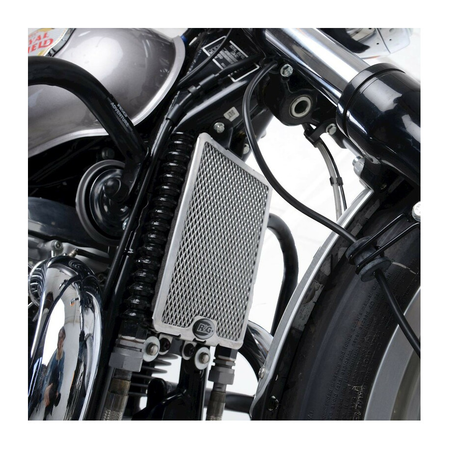 Protection de radiateur d'huile R&G RACING noir Royal Enfield